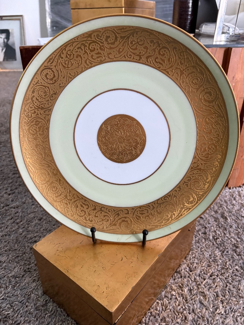 Rare Gold Encrusted Heninrich & Co. Bavarian Plate